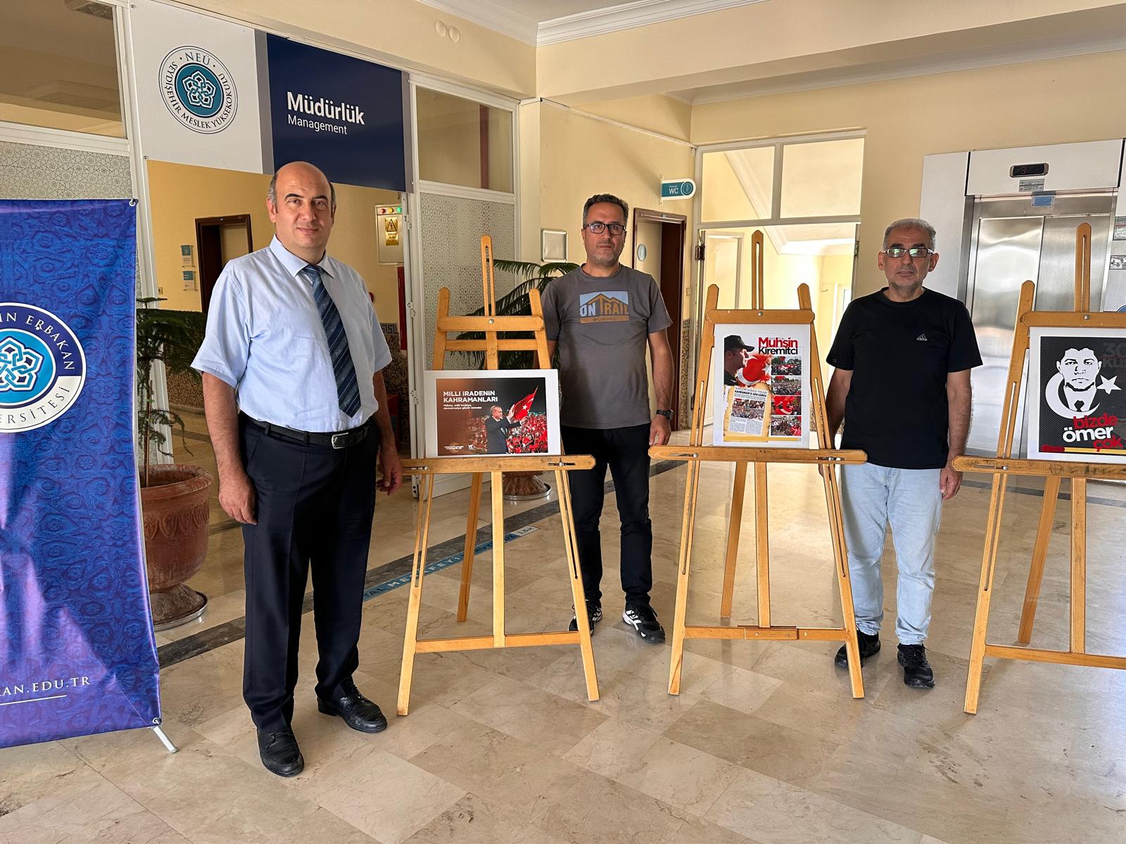 Seydişehir'deki lisede 15 Temmuz temalı sergi