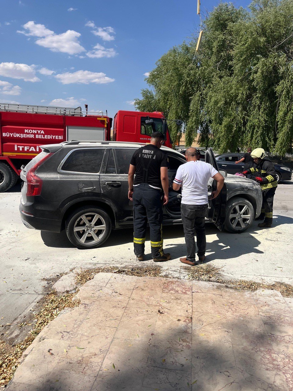 Konya'da seyir halindeki cipte yangın paniği!