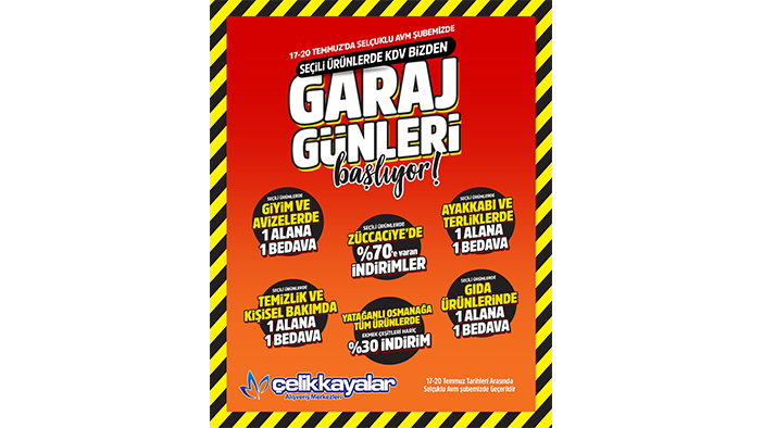 Konya'daki zincir markette garaj günleri başlıyor! İndirim fırtınası Selçuklu AVM'de!