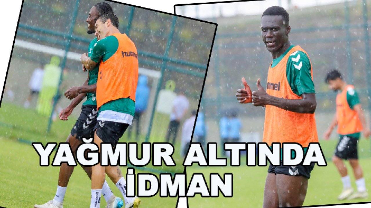 Konyaspor yağmur altında çalıştı