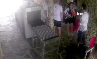 Plajda karpuz kavgası kamerada: Kadına 3 çocuğunun yanında şiddet