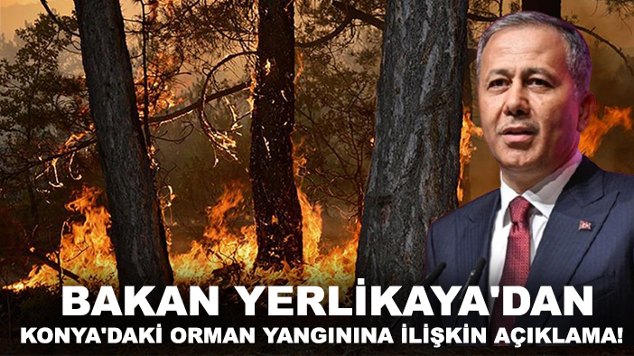 Bakan Yerlikaya'dan Konya'daki orman yangınına ilişkin açıklama!