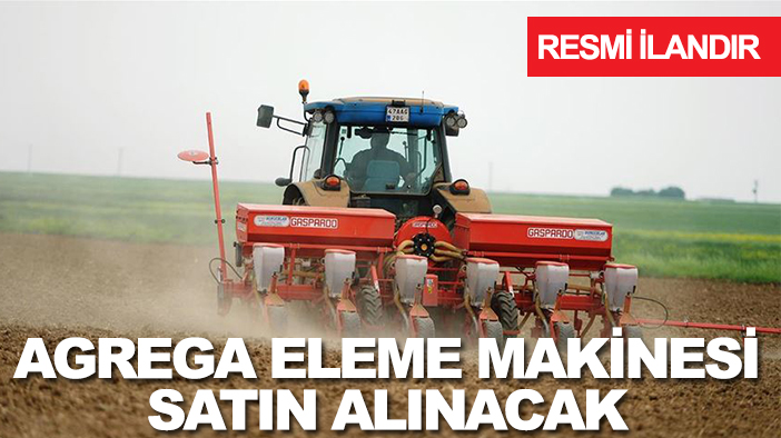 Bölge Müdürlüğü-3.bölge Konya Diğer Özel Bütçeli Kuruluşlar Karayolları Genel Müdürlüğü agrega eleme makinesi satın alacak