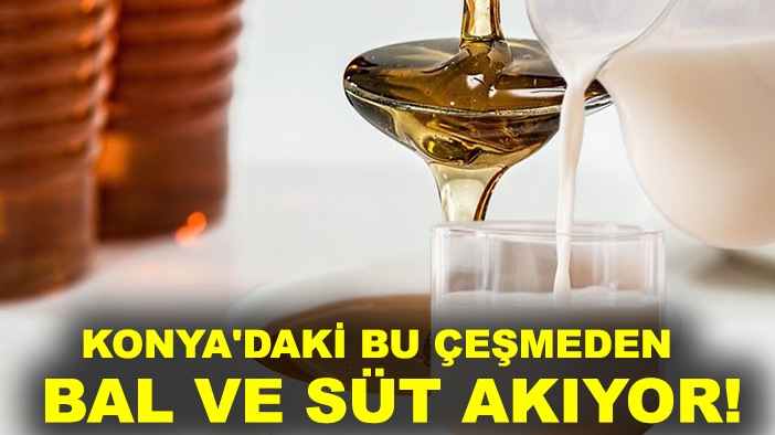 Konya'daki bu çeşmeden bal ve süt akıyor!