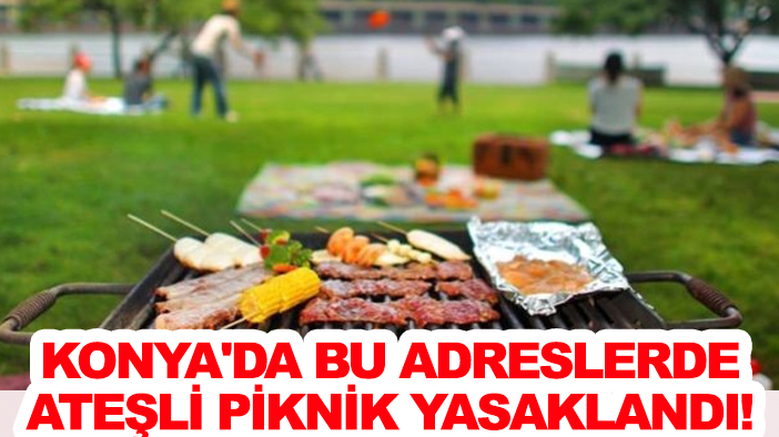 Konya'da bu adreslerde ateşli piknik yasaklandı!