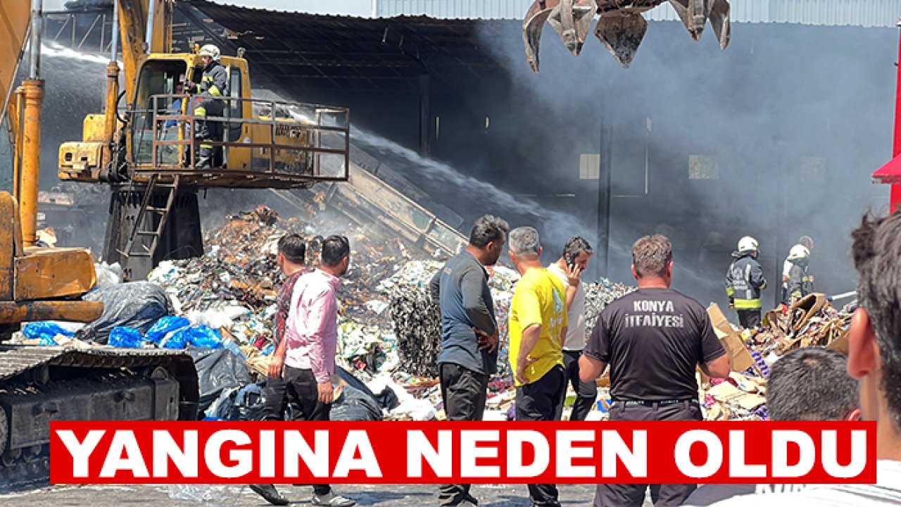Konya’da fabrikada teneke sürtünmesi yangına neden oldu