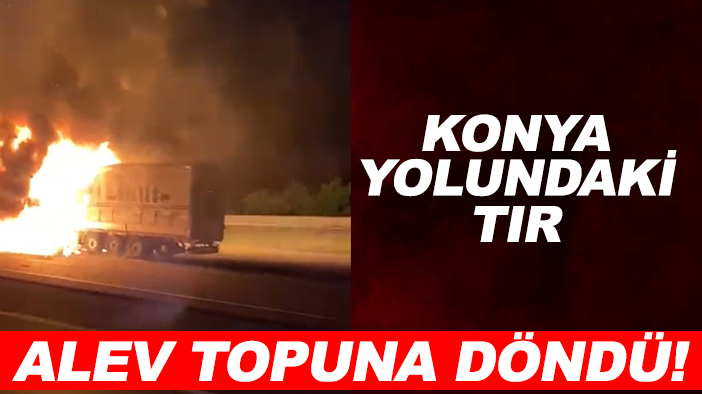 Konya yolundaki Tır alev topuna döndü!