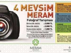 Meram Belediyesi'nden ödüllü fotoğraf yarışması