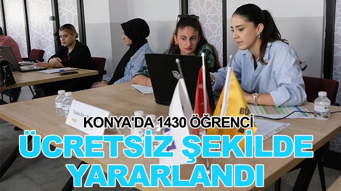 Konya'da 1430 öğrenci ücretsiz şekilde yararlandı