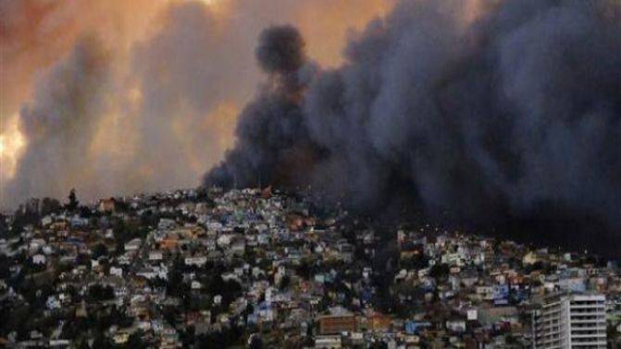 Şili'de büyük orman yangını