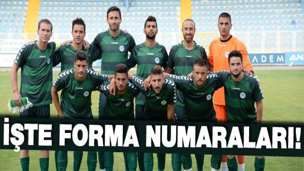 Torku Konyaspor'da Forma Numaraları
