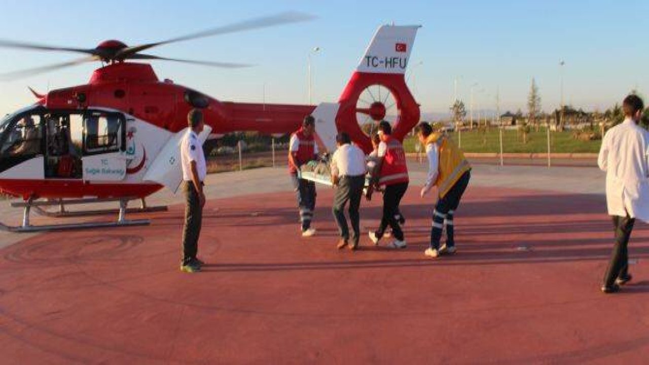 Hava ambulansı inşaat işçisi için havalandı