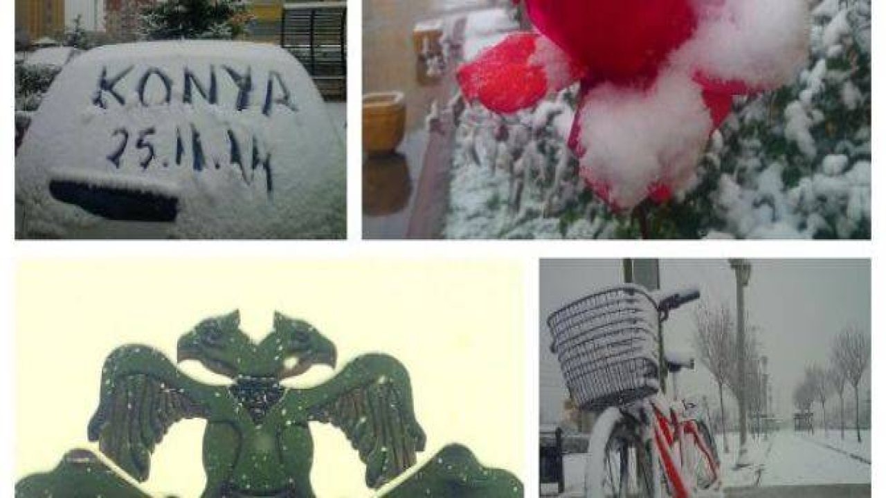 Konya'dan kar manzaraları