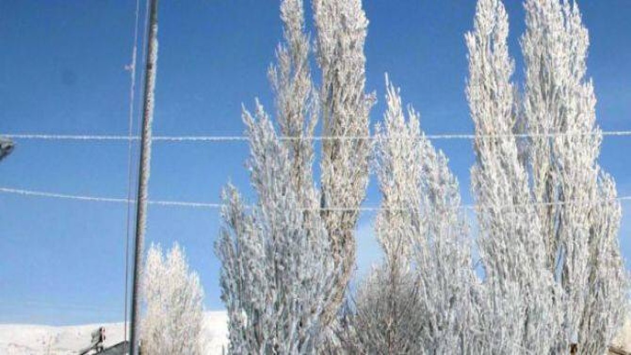 Soğuktan bayrak bile dondu