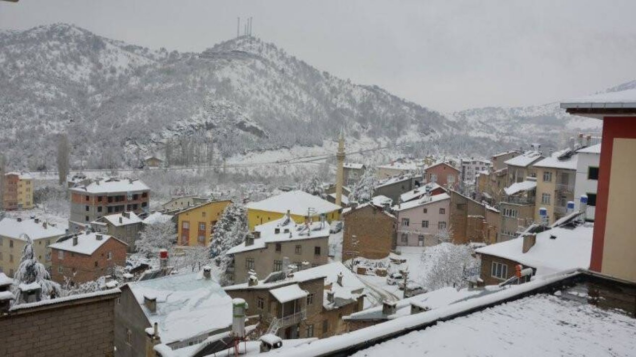 Hadim'den muhteşem kar manzaraları
