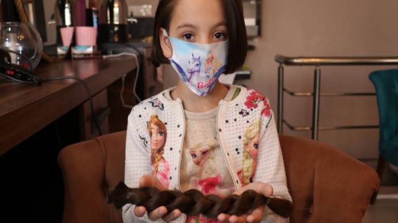 11 yaşındaki Ece, saçlarını lösemili kız çocukları için bağışladı