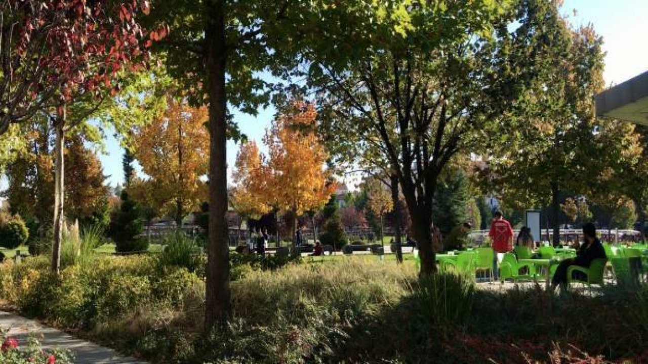 Kırşehir'de park ve bahçelerde sonbahar güzelliği yaşanıyor