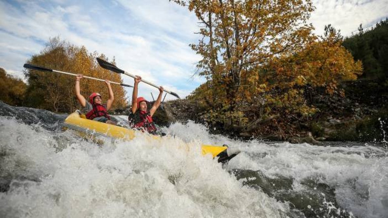 Marmara'nın yeni parkurunda sonbahar renkleri arasında rafting keyfi