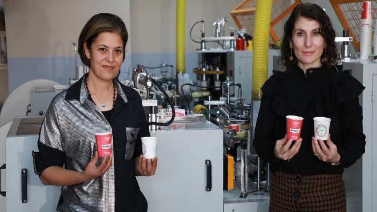 Kadın girişimciler KOSGEB desteği ile Rize'nin ilk karton bardak atölyesini kurdu