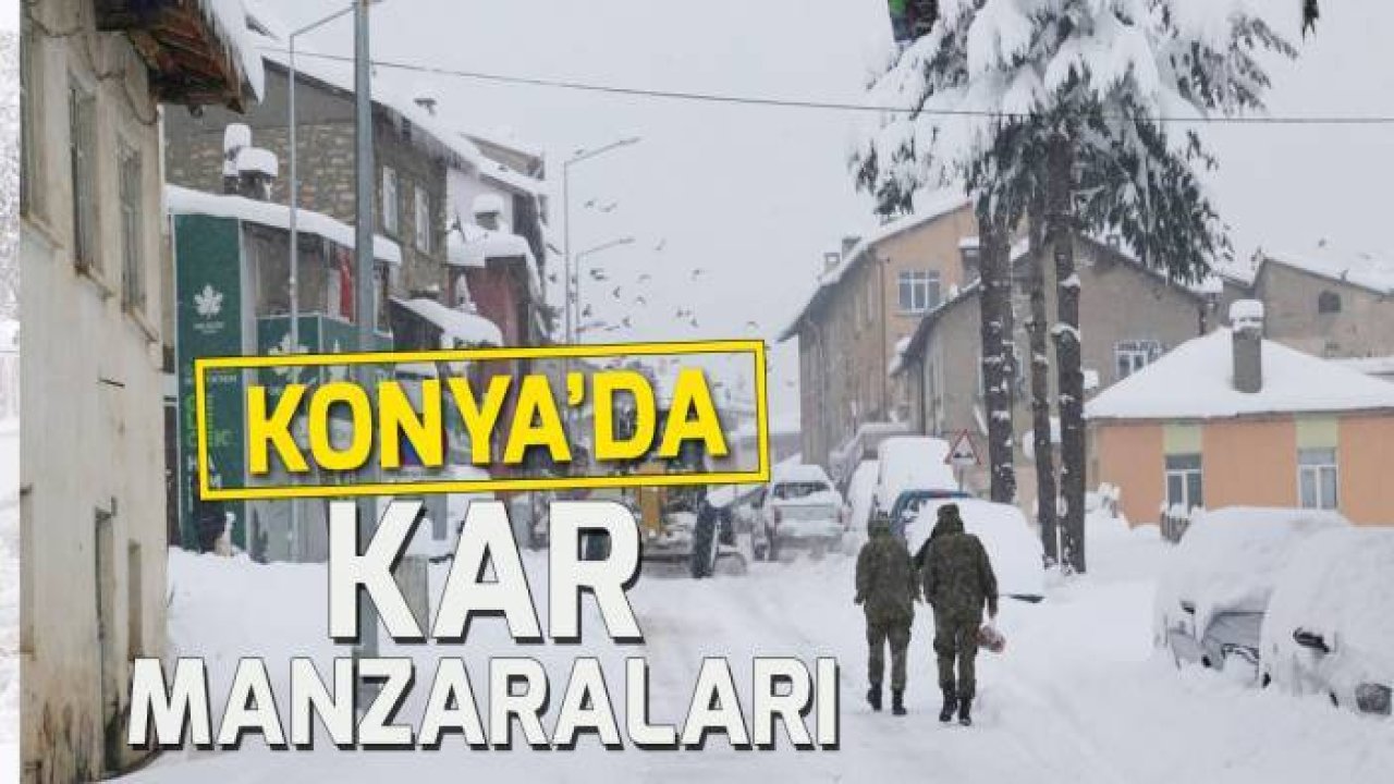 Konya'dan kar manzaraları