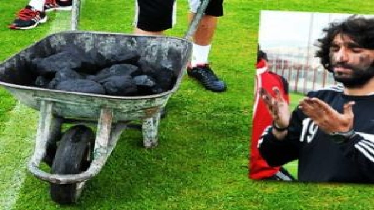 Antrenmana bir el arabası kömürle geldiler