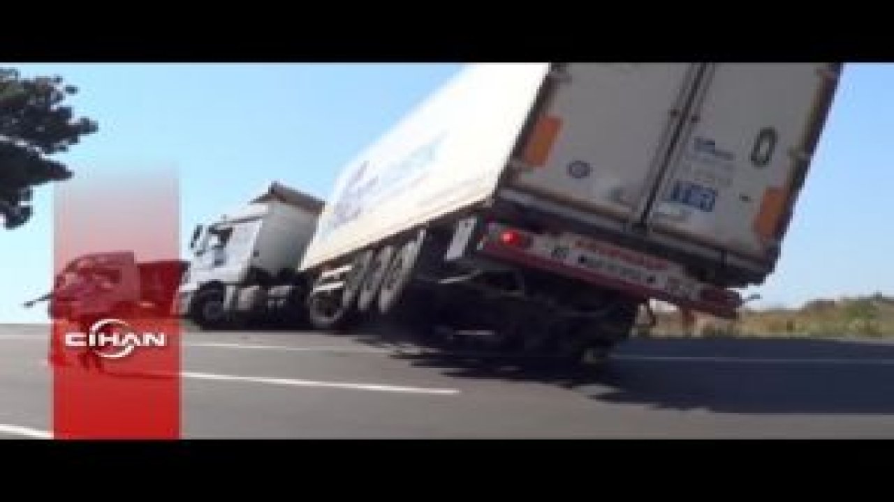 tır devrilmesin diye 2 saat frene basarak bekledi