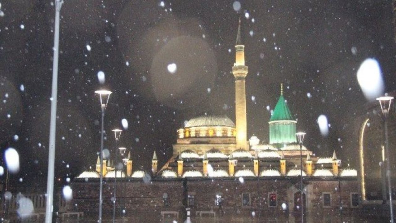 Yılın ilk karı konya semalarında