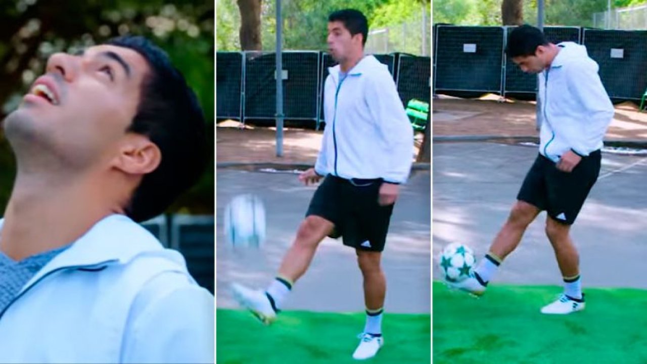 Luis Suarez'den inanılmaz top kontrolü! 35 Metre!