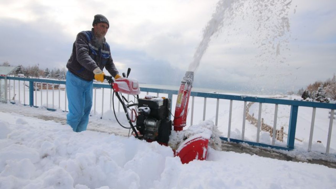 Beyşehir’de son 10 yılın rekor kar yağışı