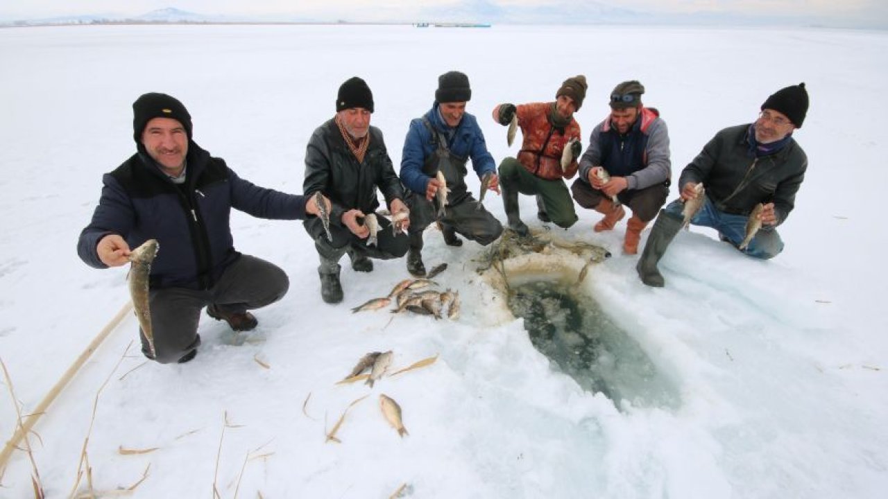 Beyşehir'de Eskimo usulü balık avı