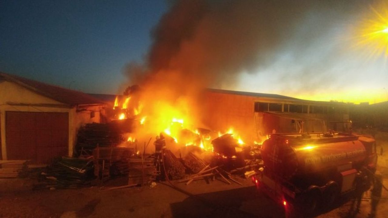 Ahşap ürünleri atölyesi ve deposunda yangın