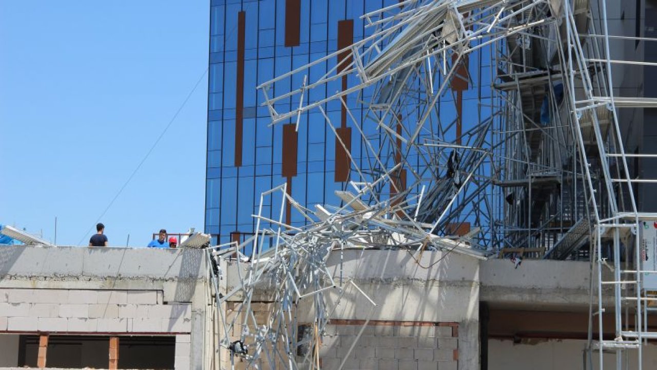 Konya’da inşaat iskelesi çöktü: 1 ölü
