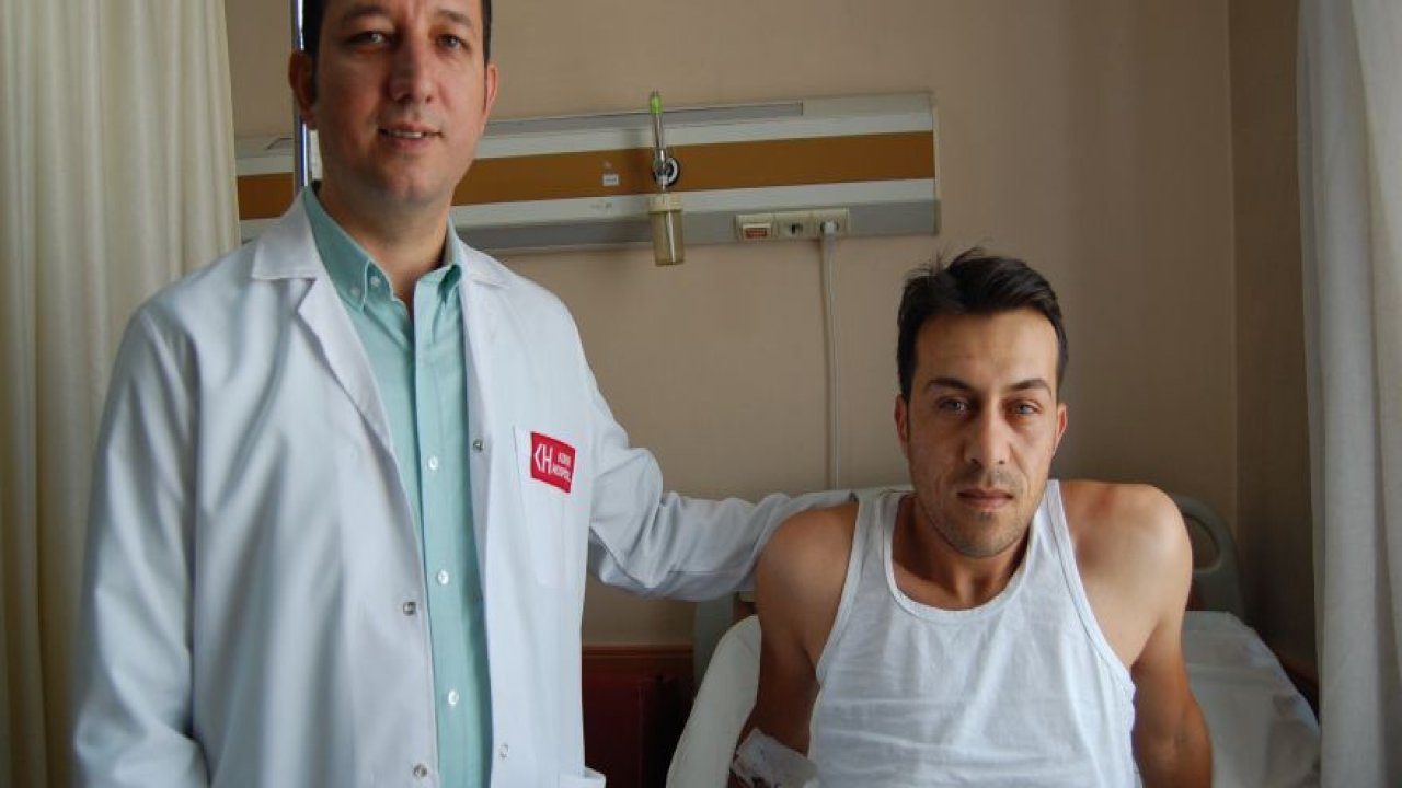 Trafik kazasında kalçası kırılan hasta takılan protezle yürümeye başladı