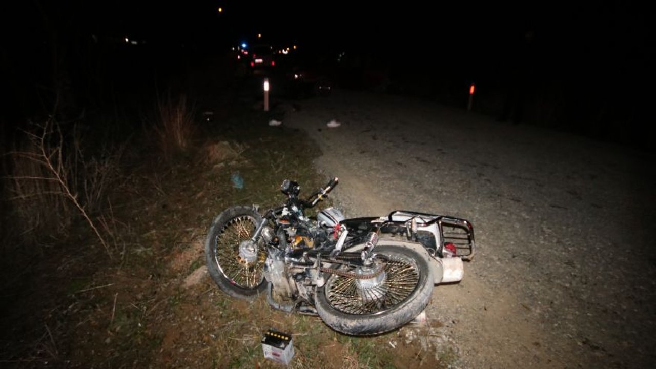 Otomobille çarpışan motosikletin sürücüsü öldü