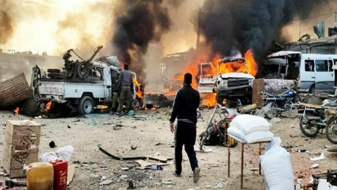 Rasulayn ilçe merkezinde bomba yüklü araçla saldırı düzenlendi