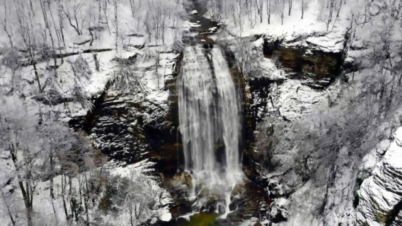 Suuçtu Şellesi'nin karla birlikte muhteşem güzelliği