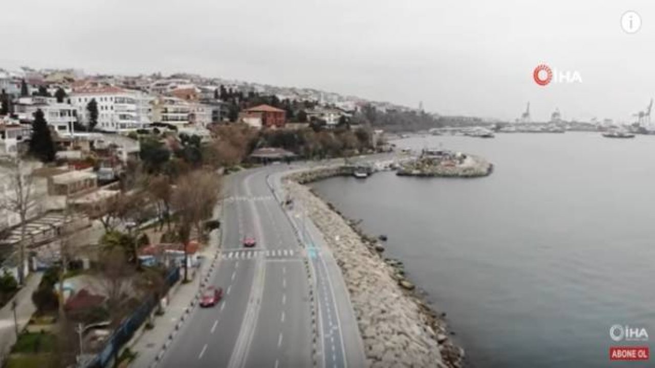 Koronavirüs Nedeniyle Boş Kalan Salacak Sahili Havadan Görüntülendi