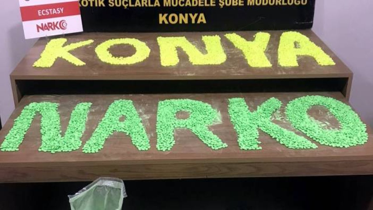 Konya’da 34 bin 190 adet ekstasy hap ele geçirildi