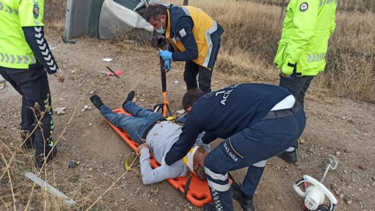 Otomobil şarampole takla attı: 1 ölü, 1 yaralı