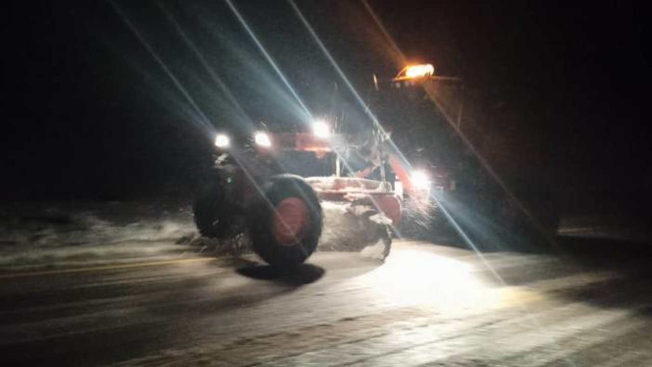 Konya Antalya karayolunda kar yağışı