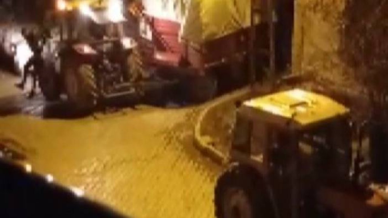 Kayan traktörden atlayarak kurtuldu