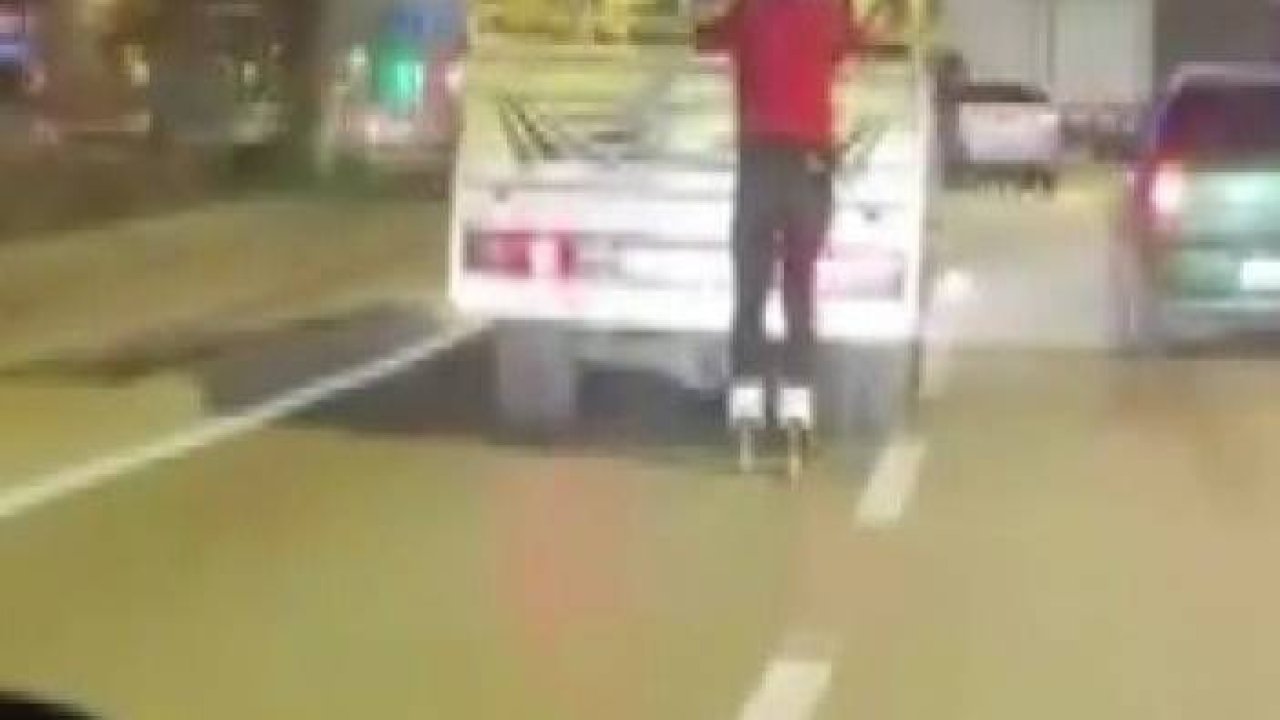 Patenli gencin tehlikeli yolculuğu kamerada