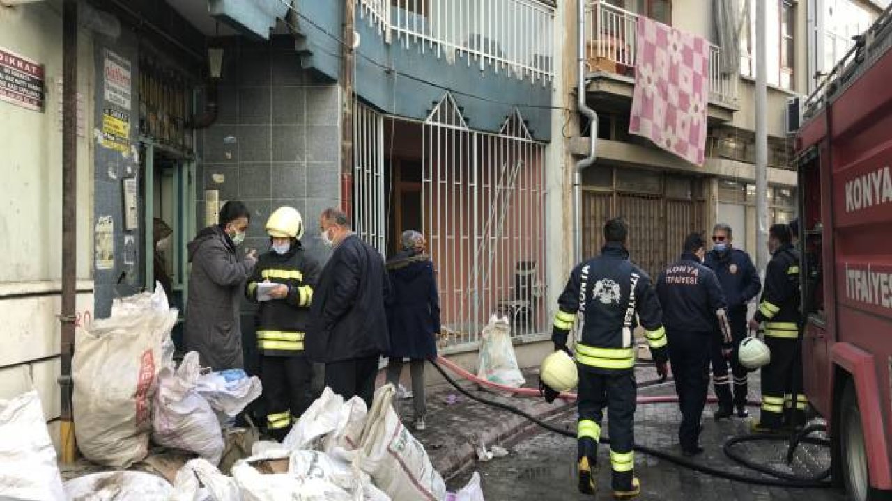 Konya’da apartman dairesinde çıkan yangın korkuttu