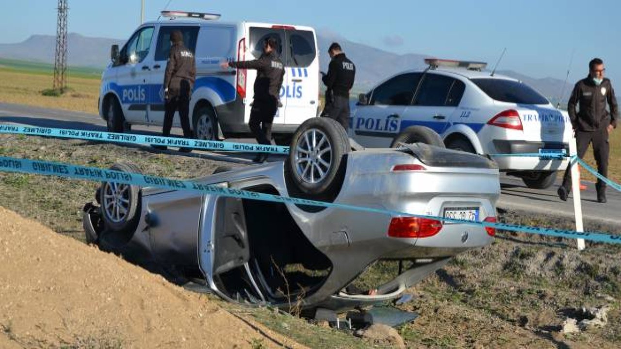 Konya'da otomobil şarampole takla attı: 1 ölü