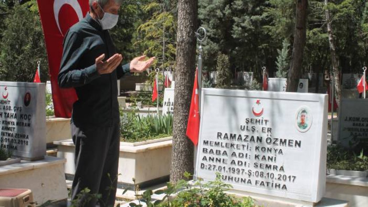 Konya’da şehit aileleri, şehitliği ziyaret etti