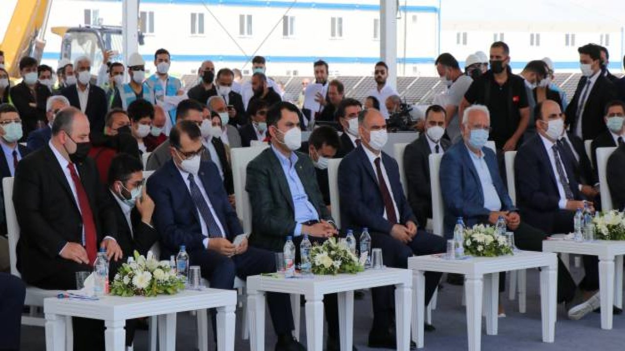 Dev güneş santralinin SCADA binasının temeli bakanların katılımıyla atıldı