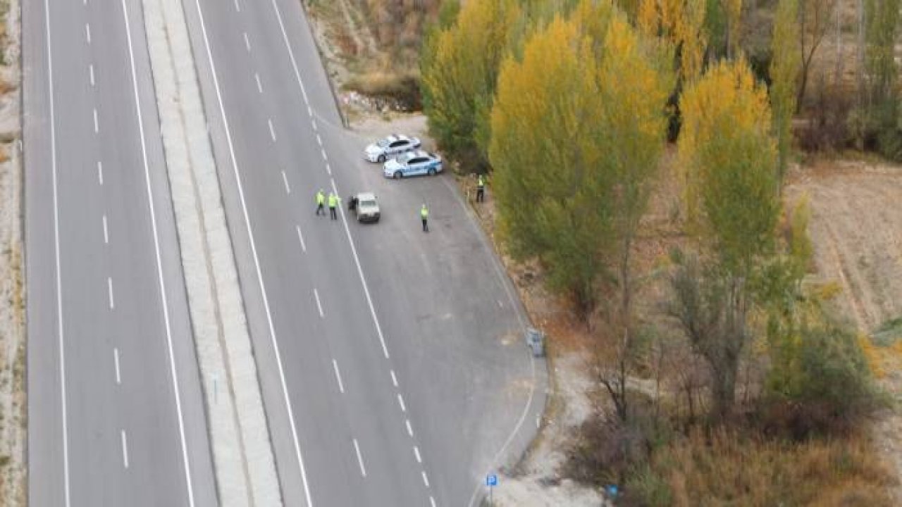 Konya'da helikopter destekli trafik denetimi yapıldı
