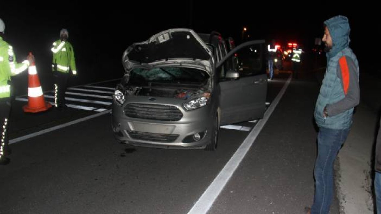 Yolun karşısına geçerken hafif ticari aracın çarptığı yaya hayatını kaybetti