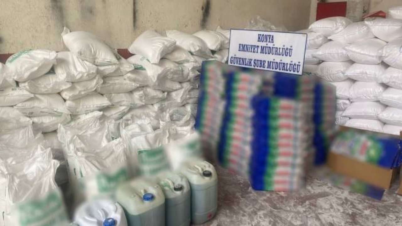 Konya’da sahte deterjan operasyonu