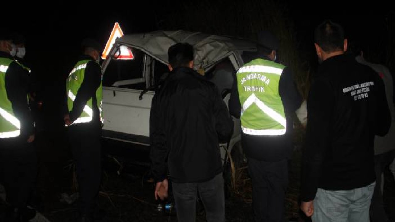 Minibüs sazlıkların içine devrildi: 2 yaralı